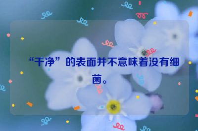 “干凈”的表面并不意味著沒(méi)有細(xì)菌。